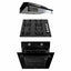 Pachet cuptor electric incorporabil 51L + plita gaz incorporabila cu aprindere + hota inox 2 motoare