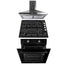 Pachet cuptor electric incorporabil 51L + plita gaz incorporabila + hota inox 63 cm