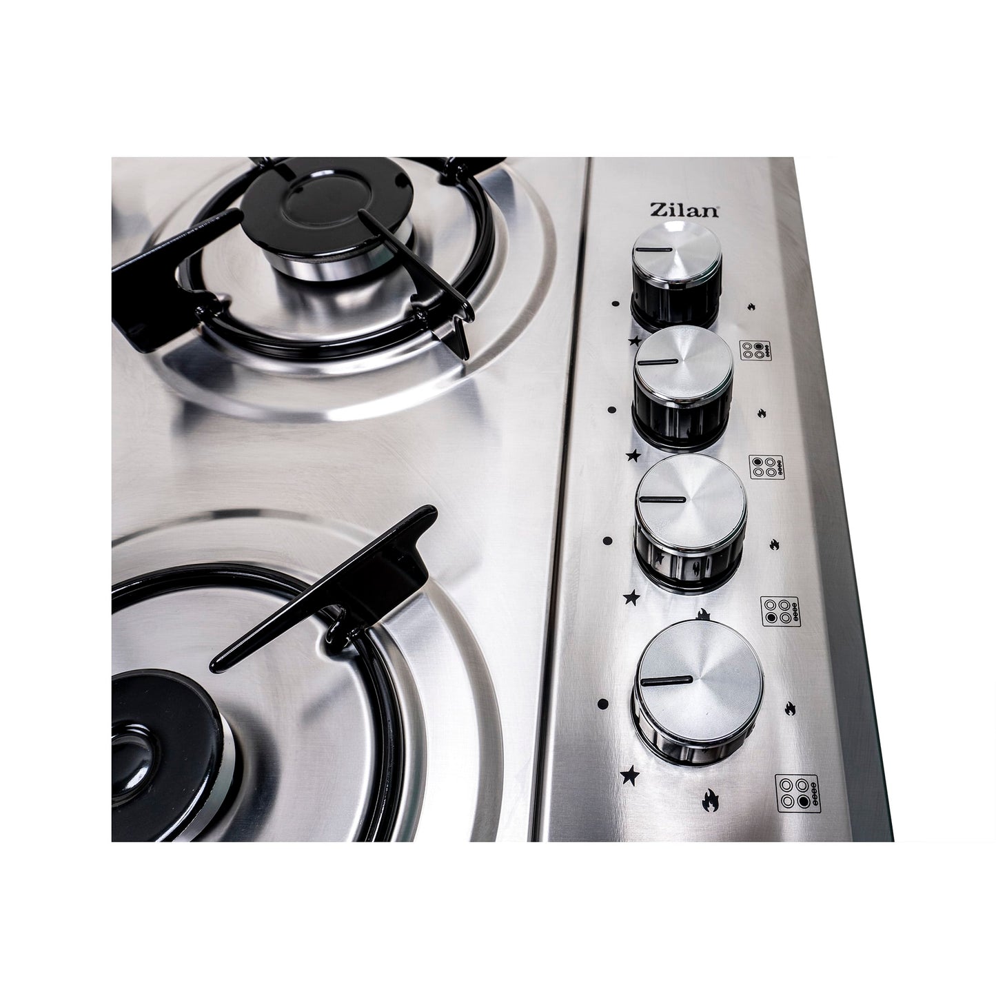Pachet cuptor electric incorporabil 51L negru + plita gaz inox + hota 2 motoare 190W