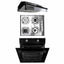 Pachet cuptor electric incorporabil 51L negru, plita gaz inox, hota inox 2 motoare 190W