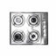 Pachet cuptor electric incorporabil 70L inox + plita gaz inox + hota 2 motoare 190W