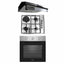Pachet cuptor electric incorporabil 70L inox + plita gaz incorporabila + hota inox 2 motoare