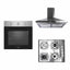 Pachet cuptor electric incorporabil 70L inox + plita gaz incorporabila inox + hota decorativa inox 6