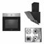 Pachet cuptor electric incorporabil 70L inox + plita gaz incorporabila + hota decorativa 60cm