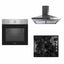 Pachet cuptor incorporabil (0065), 56 x 60 x 56 cm, electric, inox, plita incorporabila (1864), 60x50x6cm, gaz butelie sau gaz natural (duze de schimb incluse), hota incorporabila decorativa inox, 63 cm (1925) / SET 30101