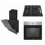Pachet cuptor electric incorporabil 56x60x56 cm + plita gaz incorporabila + hota decorativa 63 cm