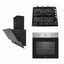 Pachet cuptor electric incorporabil 70L inox + plita gaz incorporabila + hota decorativa 60cm