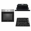 Pachet cuptor electric incorporabil 70L inox + plita gaz 2 arzatoare + hota incorporabila 140W