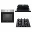 Pachet cuptor electric incorporabil 70L inox + plita gaz sticla + hota incorporabila 140W