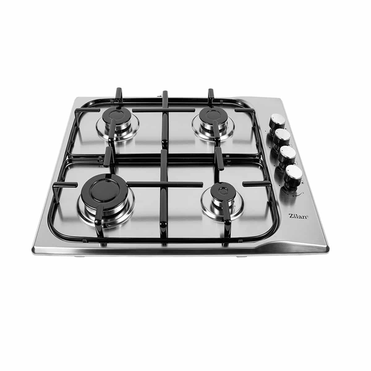 Pachet cuptor electric incorporabil 51L, plita inox gaz natural/butelie, hota telescopica 2 motoare