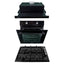 Pachet cuptor electric incorporabil 51L, plita gaz 50x60 cm, hota incorporabila 60x50 cm