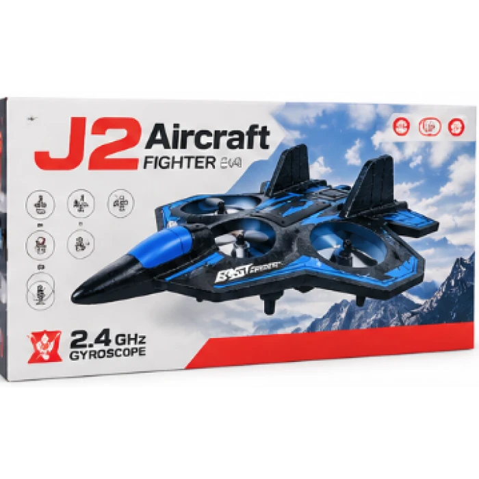Avion RC J2 Aircraft Fighter, 2,4 GHz, cu patru elice – imagine 3