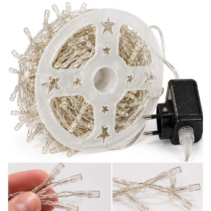 Instalație luminoasă de Crăciun pe rolă, 30 m, 600 LED-uri – imagine 4