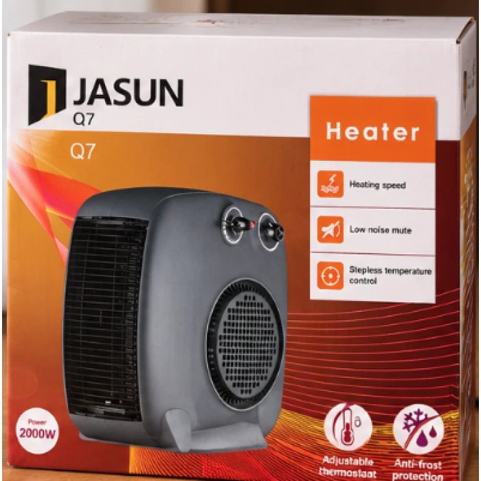 Aerotermă Jasun Q7, 1000/2000 W, cu termostat reglabil – imagine 4