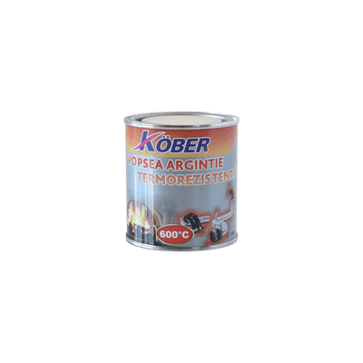 Vopsea termorezistenta argintie, rezistenta pana la 600°C, 0.2L