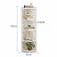 Raft organizator decorativ cu 5 etaje, pentru living, baie sau dormitor, dimensiuni 120x23cm, alb
