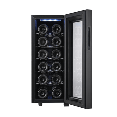 Racitor vinuri 33L, putere 50W, iluminare interioara, control tactil, silentios