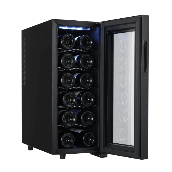 Racitor vinuri 33L, putere 50W, iluminare interioara, control tactil, silentios