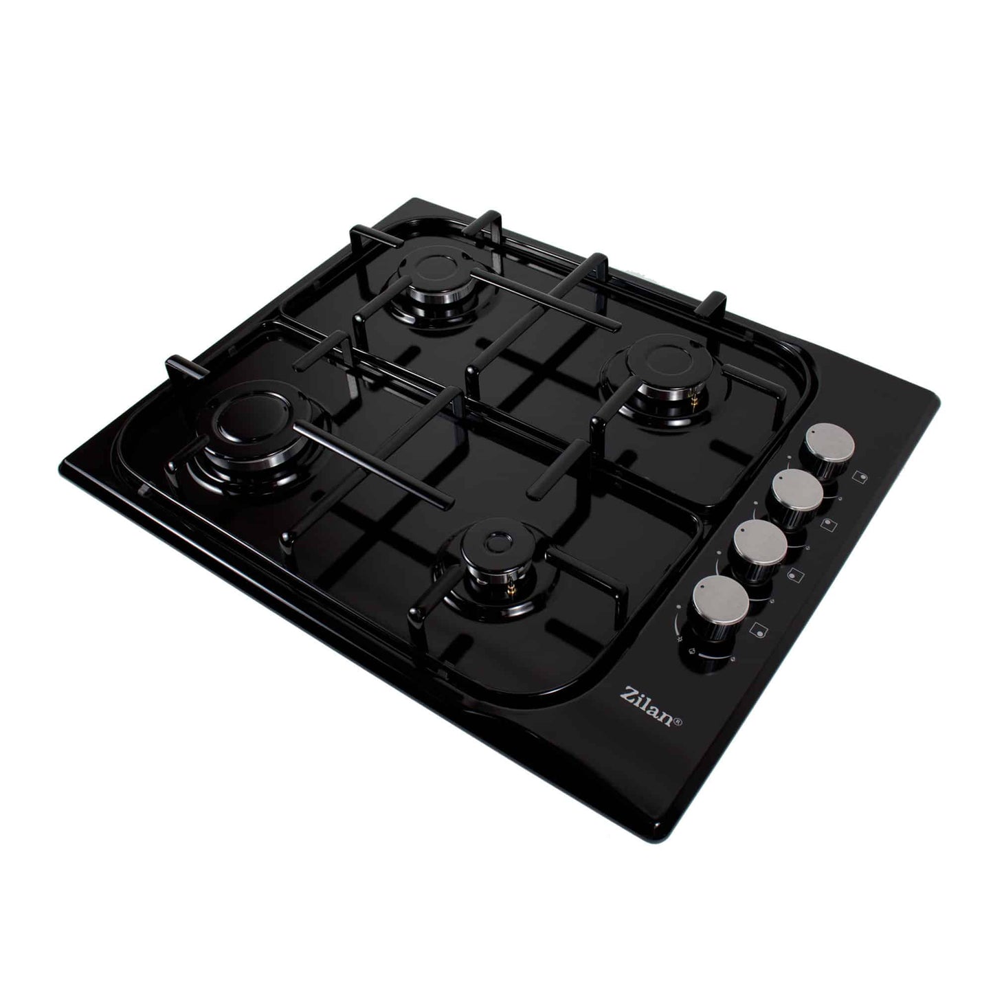 Pachet cuptor electric 2200W, 70L + hota incorporabila 650 m3/h + plita gaz 4 arzatoare neagra