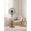 Ventilator cu picior 48W, 3 viteze, diametru 43 cm, negru, oscilant