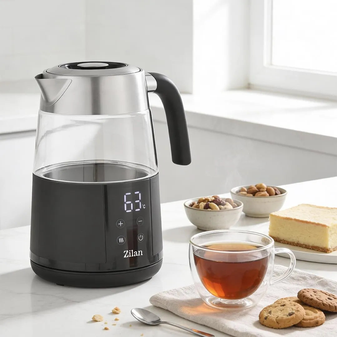 Fierbator electric digital 1,7L cu temperatura reglabila si pereti dubli