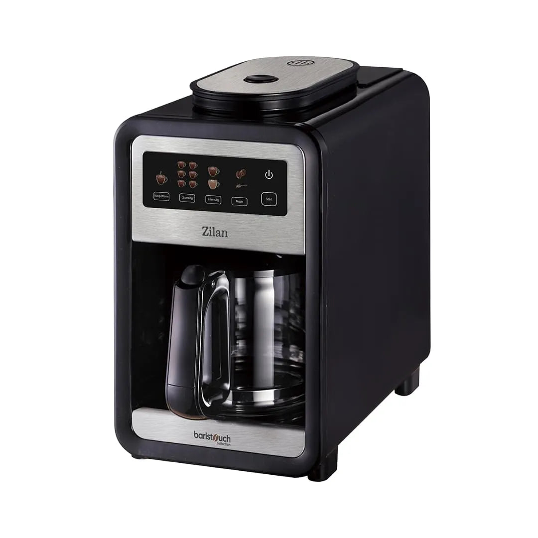 Cafetiera cu rasnita integrata, ecran tactil, capacitate 850 ml, 640W, pentru 6 cesti