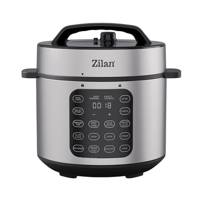 Multicooker digital 6L, 1000W, 12 programe presetate, panou tactil, presiune reglabila