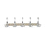 Cuier metalic inox cu 5 agatatori, lungime 44.5 cm, design modern