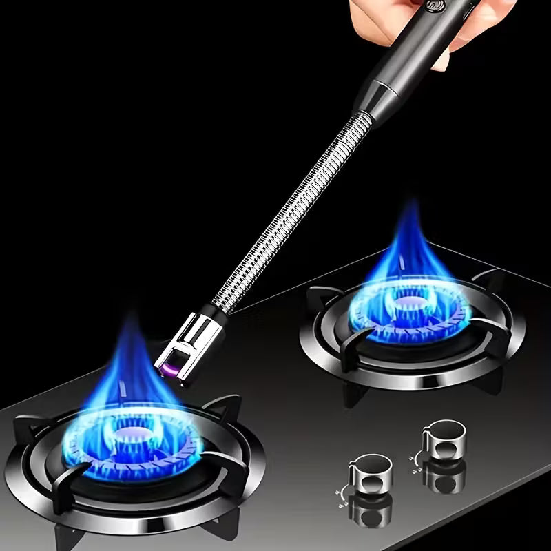 Aprinzator electric cu incarcare USB, fara flacara, ergonomic si sigur