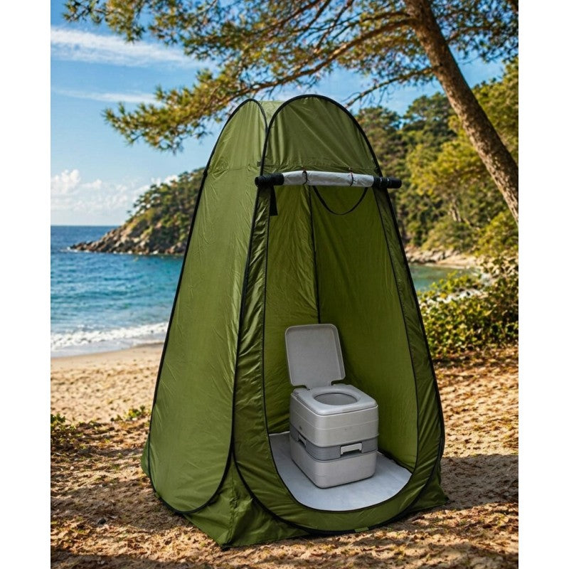 Cort pliabil pentru dus sau toaleta, impermeabil, 120x120x190cm verde