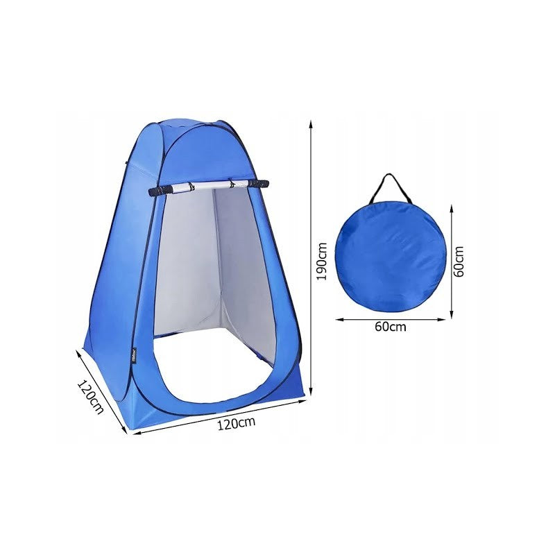 Cort pliabil impermeabil pentru dus sau toaleta 120x120x190cm albastru
