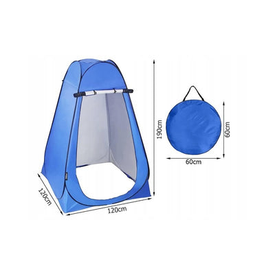 Cort pliabil impermeabil pentru dus sau toaleta 120x120x190cm albastru