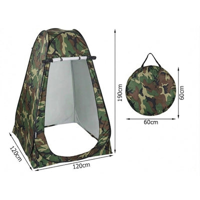 Cort pliabil impermeabil 120x120x190cm camuflaj pentru dus, toaleta sau vestiar