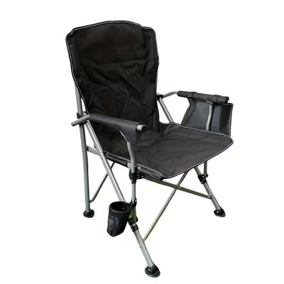 Scaun pliabil pentru camping, portabil, negru, usor de transportat