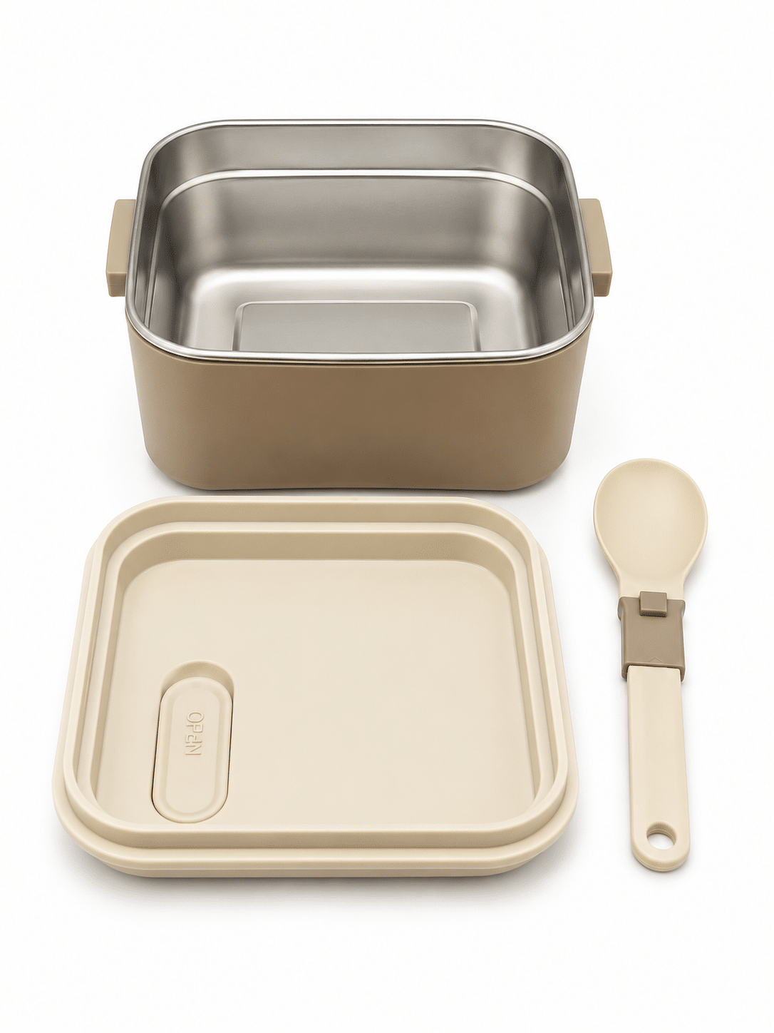 Caserola termica 700ml cu recipient inox, capac etans si lingura inclusa