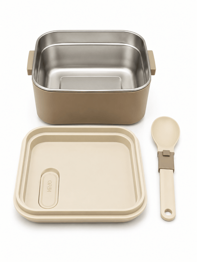 Caserola termica 700ml cu recipient inox, capac etans si lingura inclusa