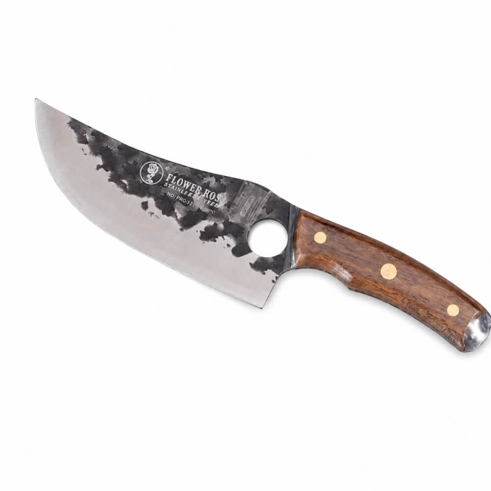 Cutit profesional universal, lama 17.5 cm, maner lemn ergonomic, lungime 31 cm