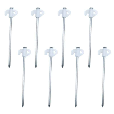 Cui de ancorare pentru cort din otel, 20cm, cu stopper fluorescent