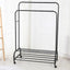 Suport dublu pentru umerase, 117x51x155cm, capacitate 68kg, negru