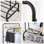 Suport dublu pentru umerase, 117x51x155cm, capacitate 68kg, negru