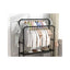 Suport dublu pentru umerase, 117x51x155cm, capacitate 68kg, negru