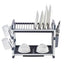 Suport vase pe 2 niveluri, aluminiu, 60.9x26.7x34.2 cm, organizator de bucatarie