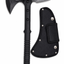 Topor ascutit cu tais dublu, lama otel 19cm, maner antiaderent, lungime 38cm