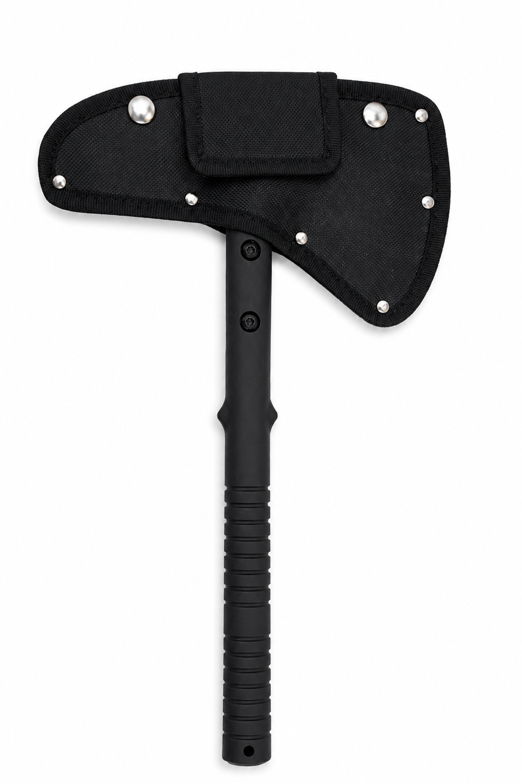 Topor ascutit cu tais dublu, lama otel 19cm, maner antiaderent, lungime 38cm