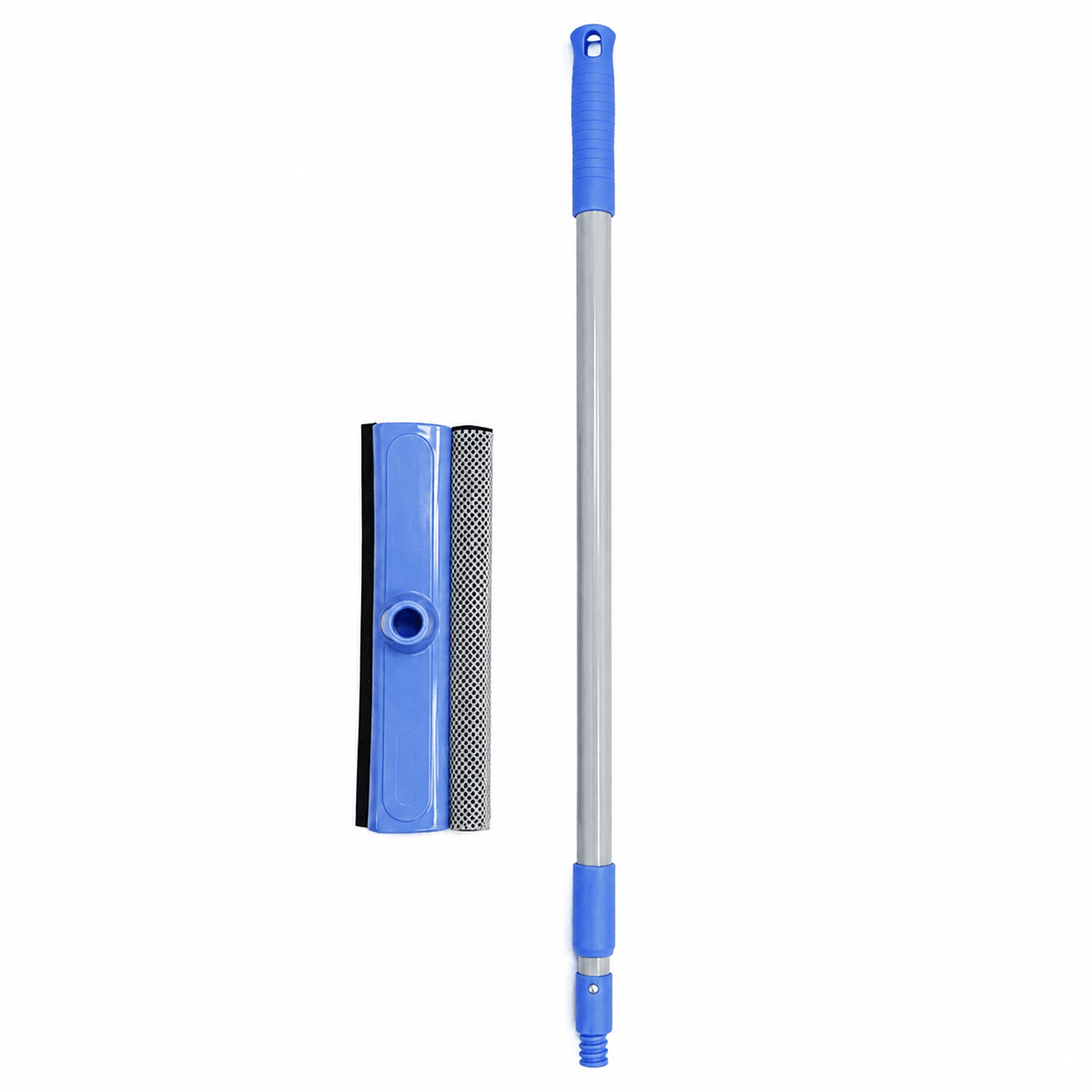 Racleta extensibila pentru spalat geamuri cu burete si lama de cauciuc, 126.5 cm