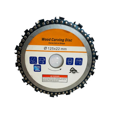 Disc cu lant pentru lemn 125x22mm, 14 dinti, pentru sculptura si finisare