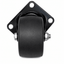 Roata pivotanta neagra 3 inch cu placa metalica si rotire 360°