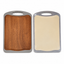 Tocator cu doua fete, lemn de bambus si plastic, 31x43x2 cm, cu maner si canal colectare lichide