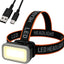 Lanterna de cap cu lumina alba si rosie, incarcare USB, LED COB, reglabila