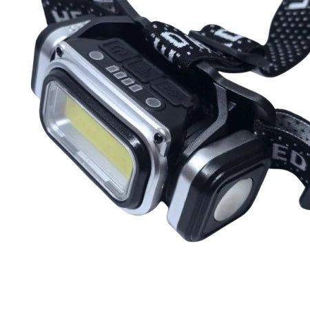 Lanterna de cap cu senzor, lumina alba si rosie, incarcare USB Type-C, acumulator 18650